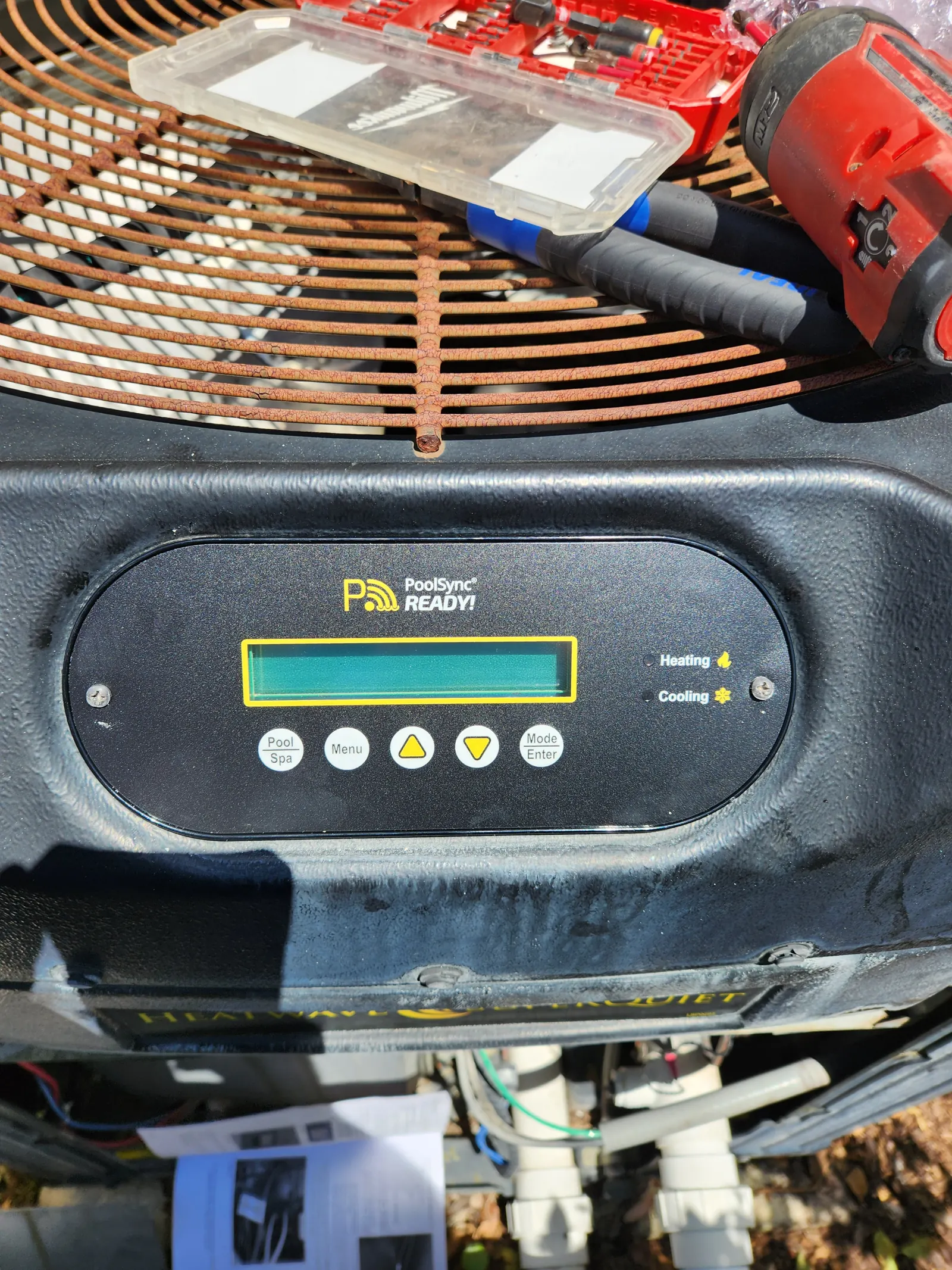 PoolSync-ready heat pump control panel in Weeki Wachee